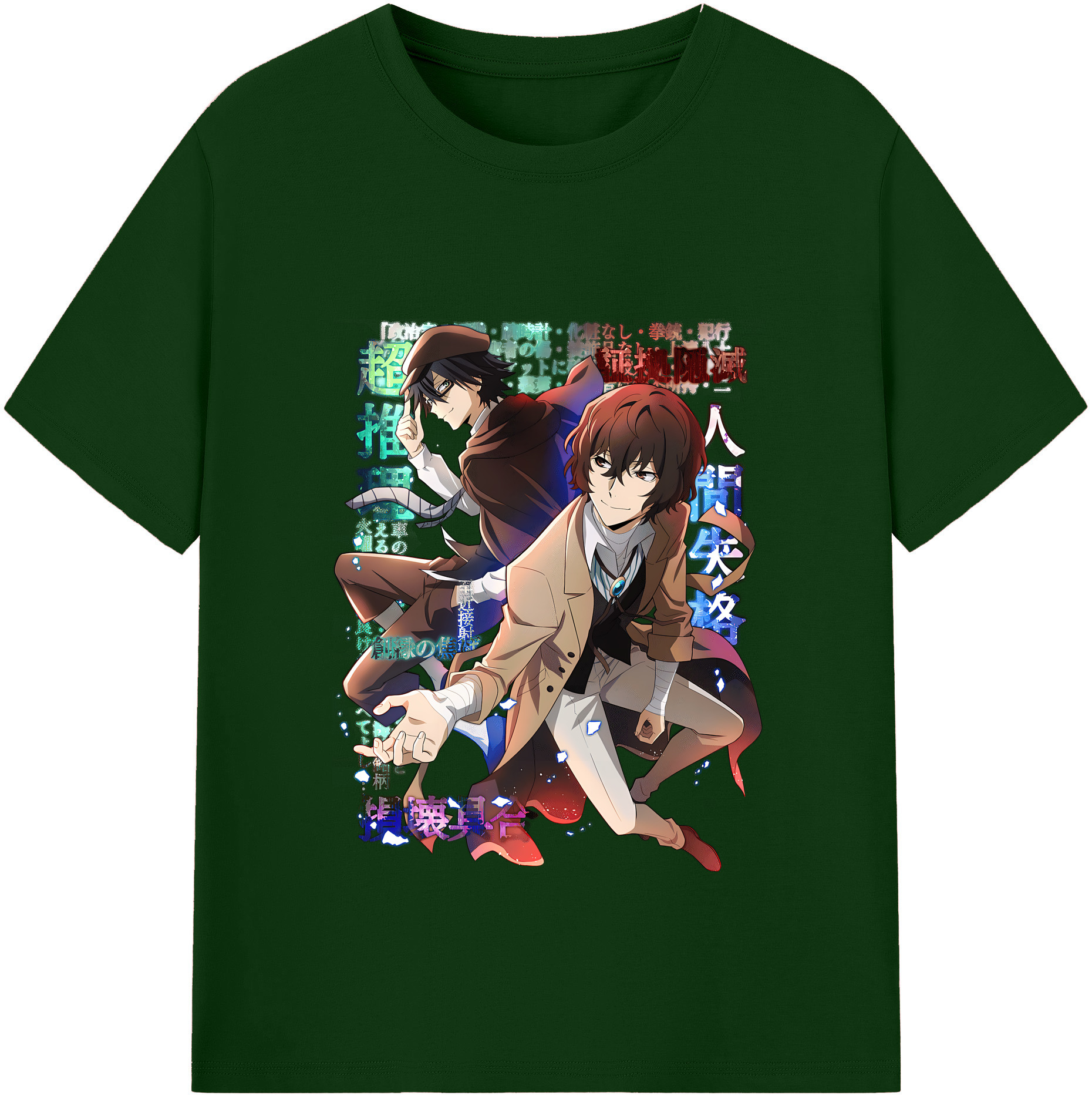 （画像用） 文豪ストレイドッグス Bungo Stray Dogs 綿100％半袖Tシャツ（フロントプリント）